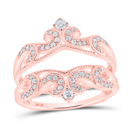 10K Rose Gold 1/3Ctw Natural Diamond Enhancer Ring