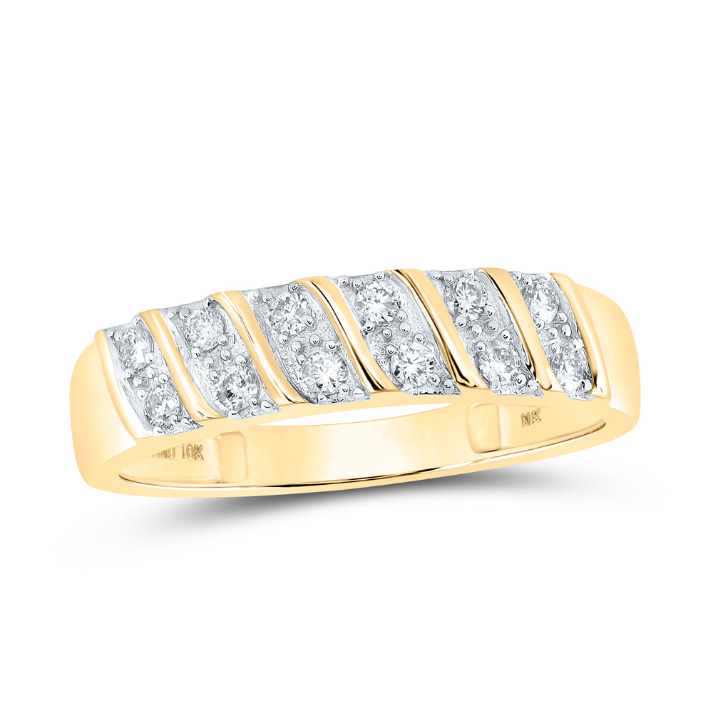 10K White Or Yellow Gold His Hers Round Diamond Heart Matching Wedding Set , Womens Size: 5-10, Mens Size: 7-13
