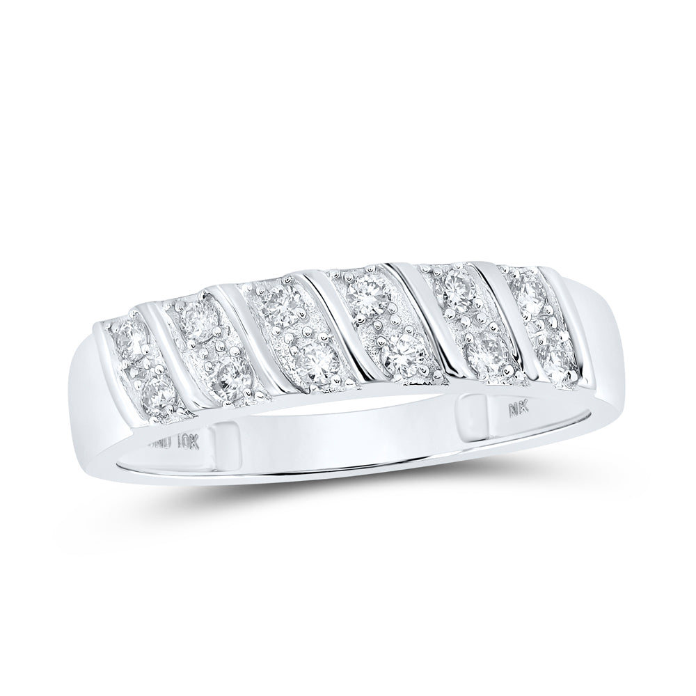 10K White Or Yellow Gold His Hers Round Diamond Heart Matching Wedding Set , Womens Size: 5-10, Mens Size: 7-13