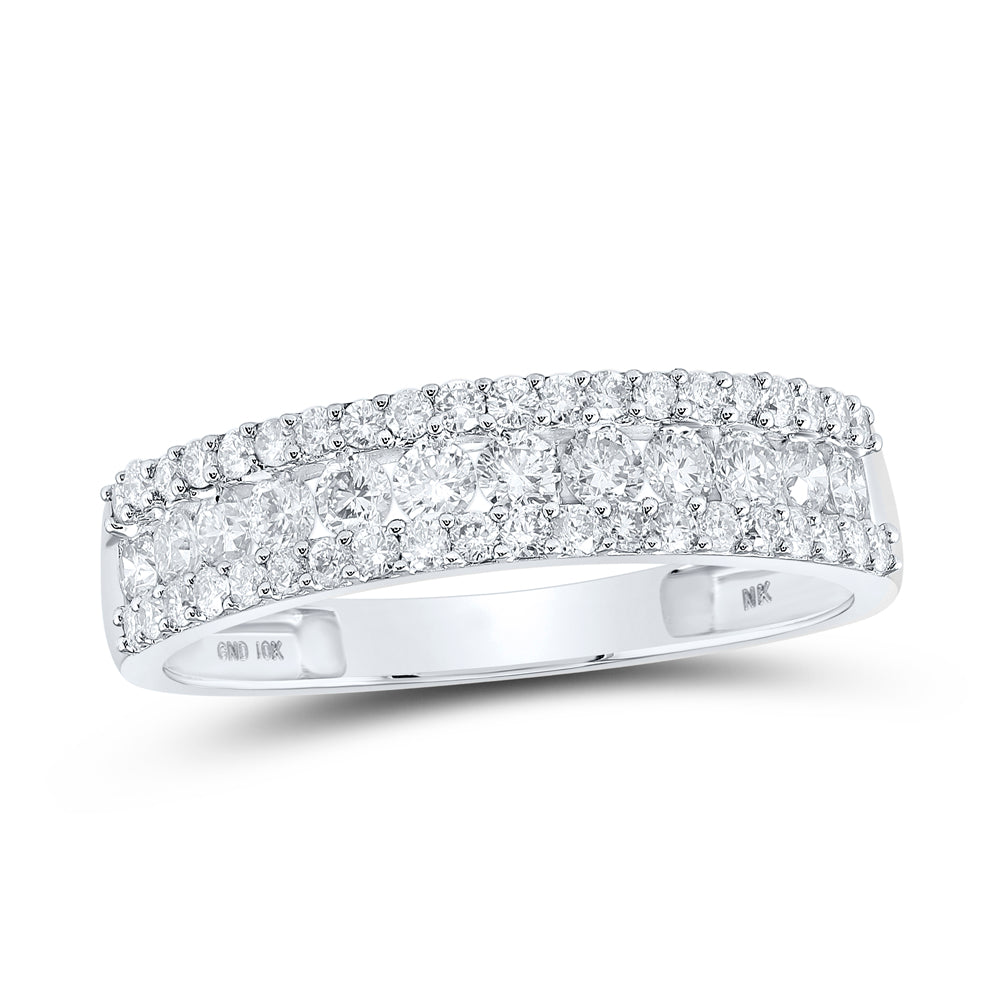 14K White Or Yellow Gold His Hers Round Diamond Cluster Matching Wedding Set, Womens Size: 5-10, Mens Size: 7-13