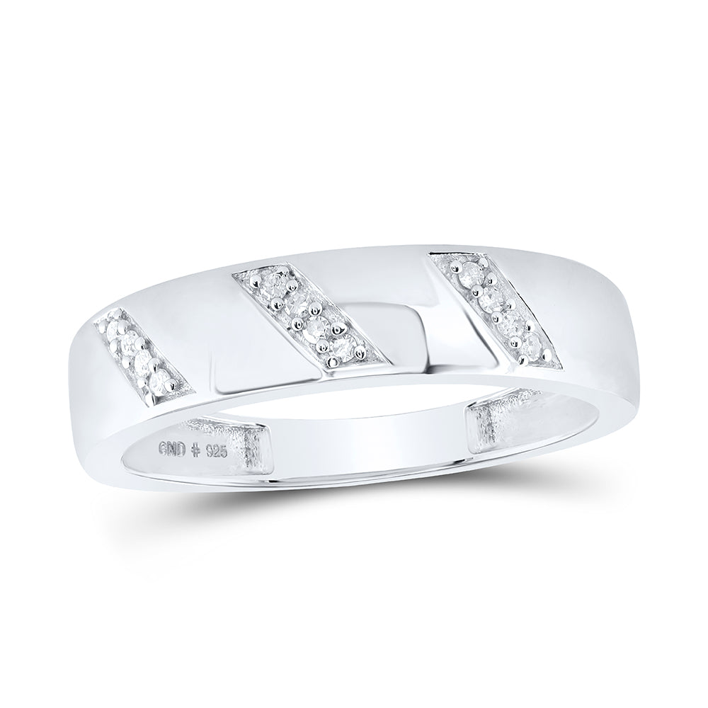 Sterling Silver His Hers Round Diamond Cluster Matching Wedding Set 1/4ctw, Women's Size: 5-10, Mens Size: 7-13