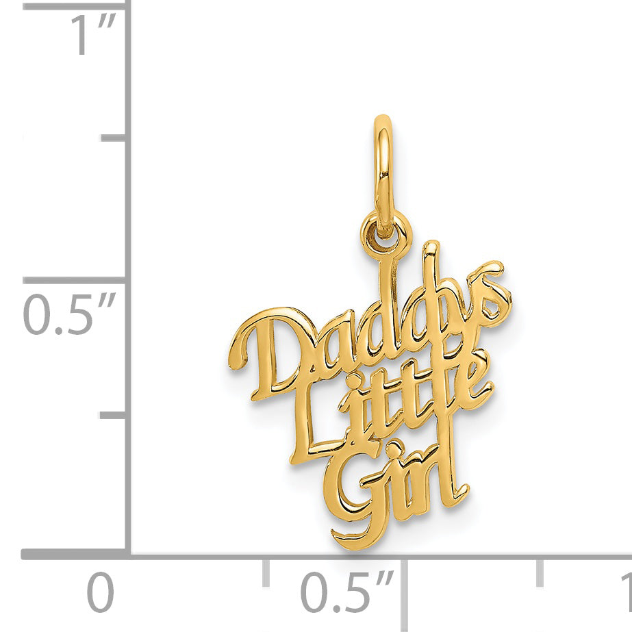 14K Yellow Gold DADDYS LITTLE GIRL Charm