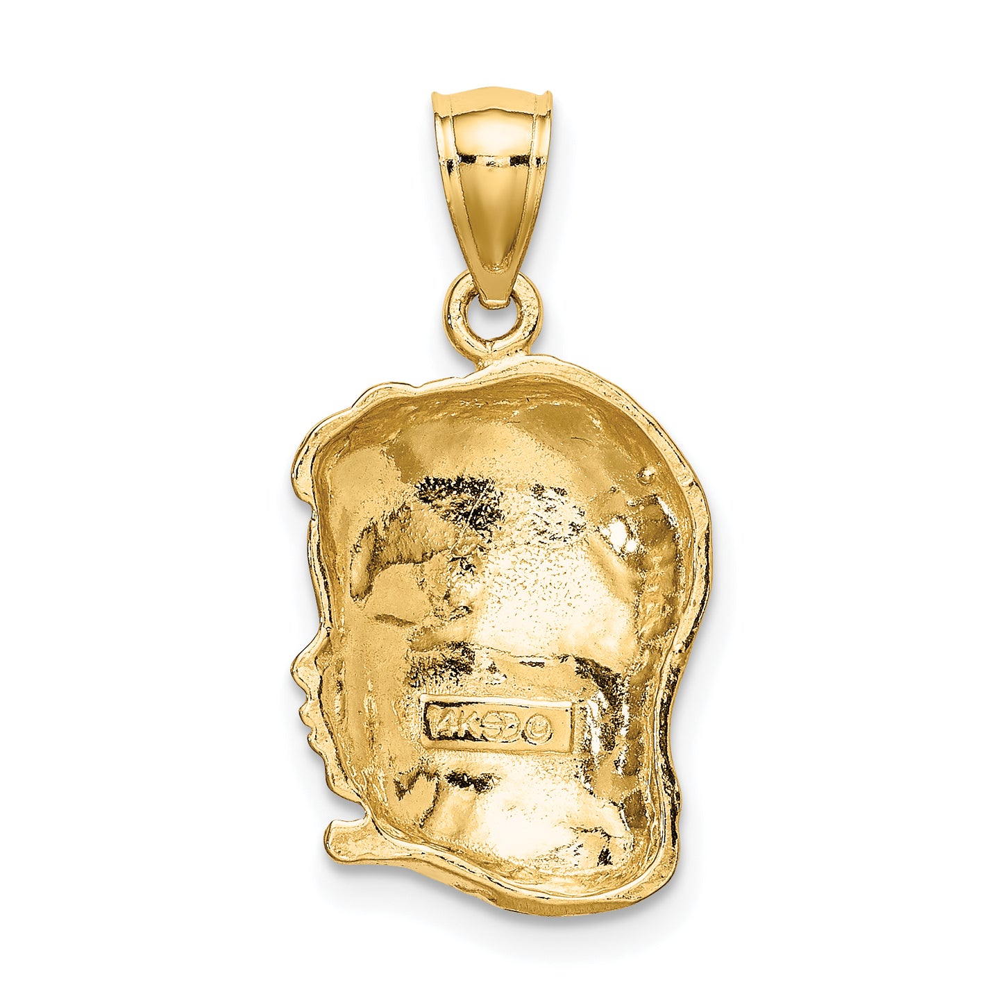 14K Yellow Gold Girl Head Charm