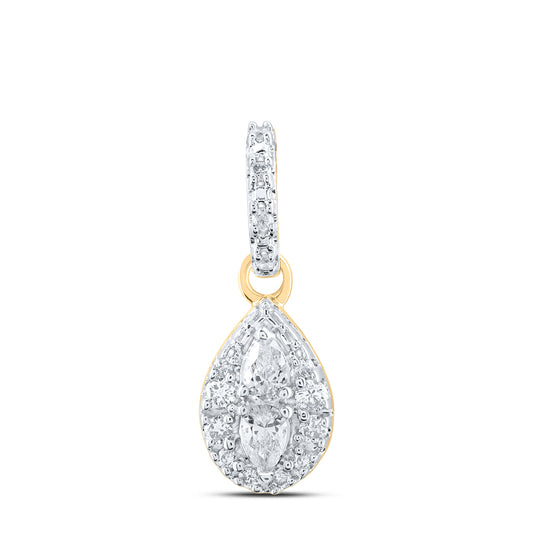 10kt Yellow Gold 1/6 Cttw Diamond Ana M Fashion Pendant