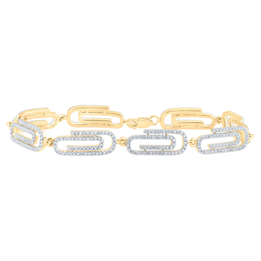 14kt Yellow Gold 1 7/8 Cttw Diamond Ladies Bracelet, Length: 7 Inch