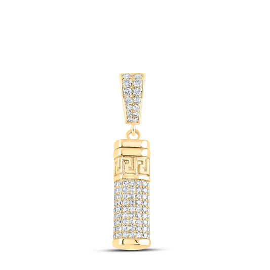 10kt Yellow Gold 1 Cttw Diamond Urn Pendant