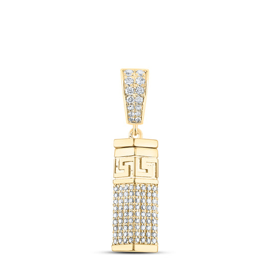 10kt Yellow Gold 7/8 Cttw Diamond Urn Pendant