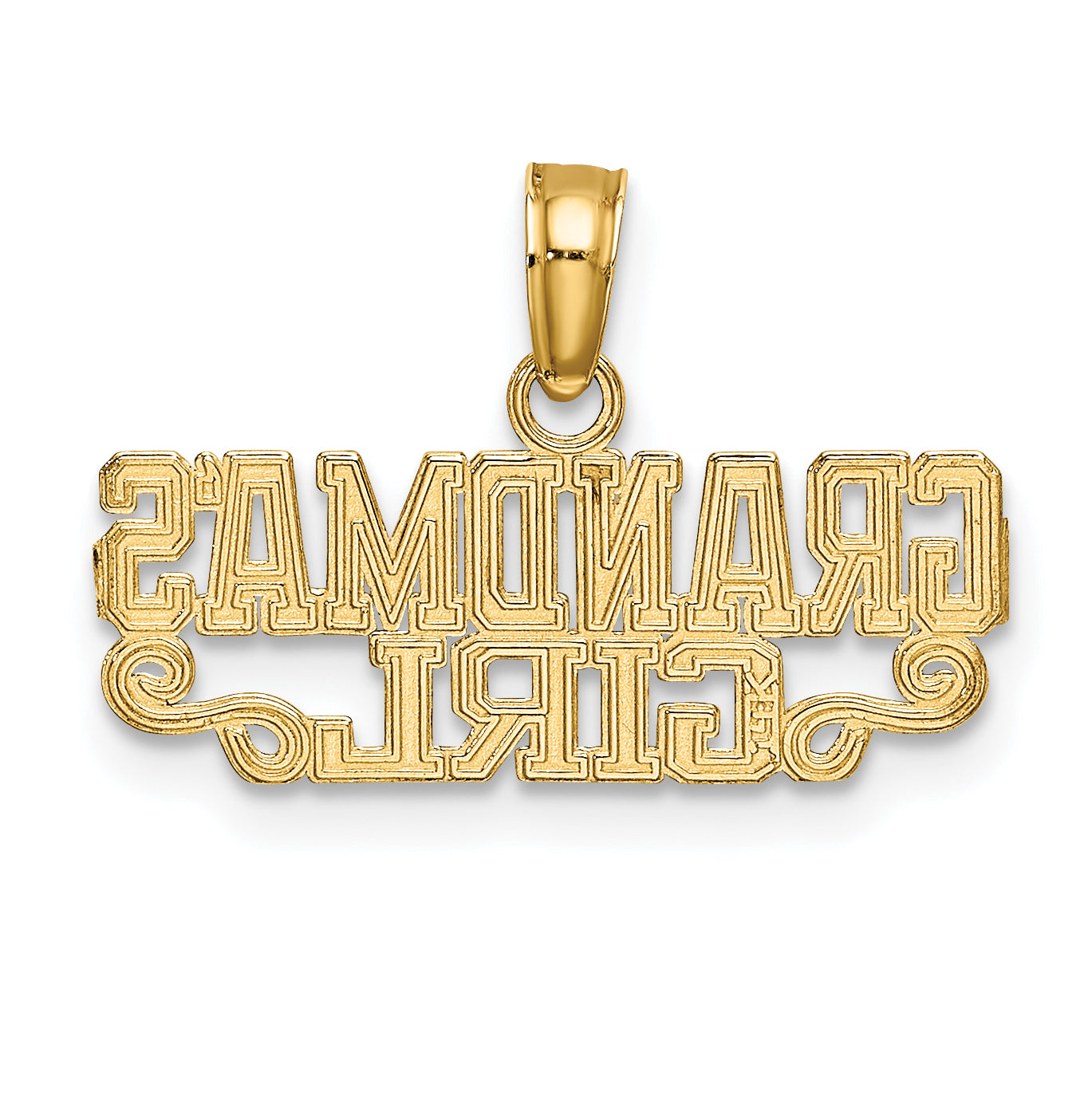 14K Yellow Gold GRANDMA'S GIRL Charm