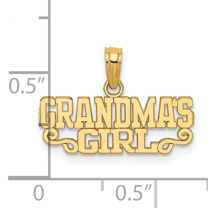 14K Yellow Gold GRANDMA'S GIRL Charm