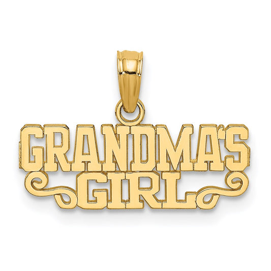 14K Yellow Gold GRANDMA'S GIRL Charm