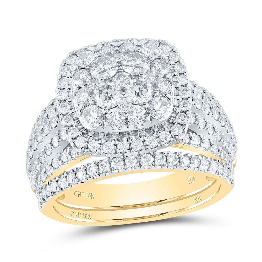 10K Yellow Gold 2Cttw Diamond Bridal Set
