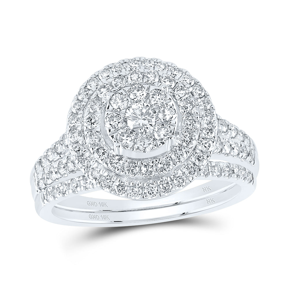10K Yellow Gold 1Ctw Natural Diamond Fashion Bridal Set