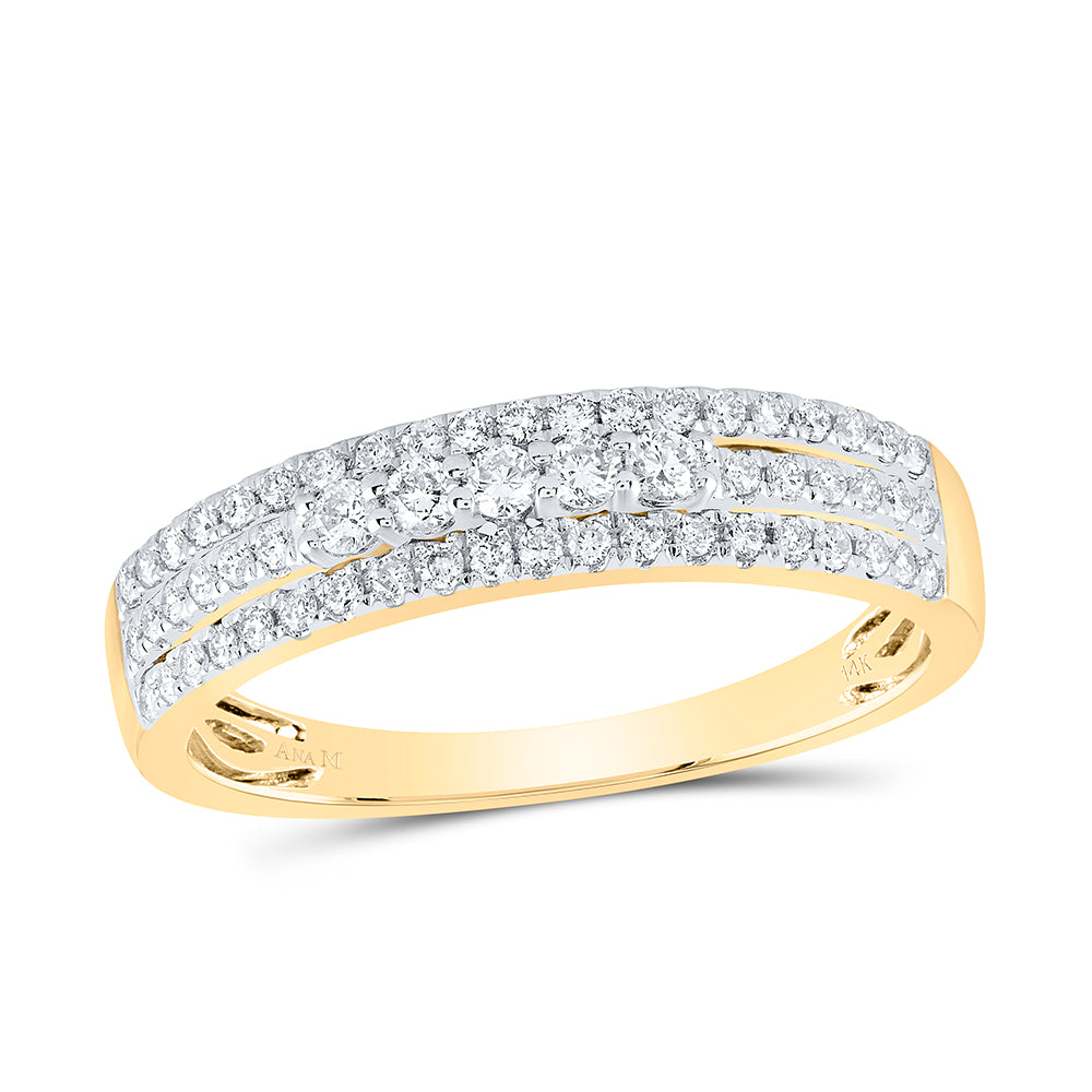 14kt Yellow Or White Gold 1 3/4ctw Diamond Ana M Trio Set