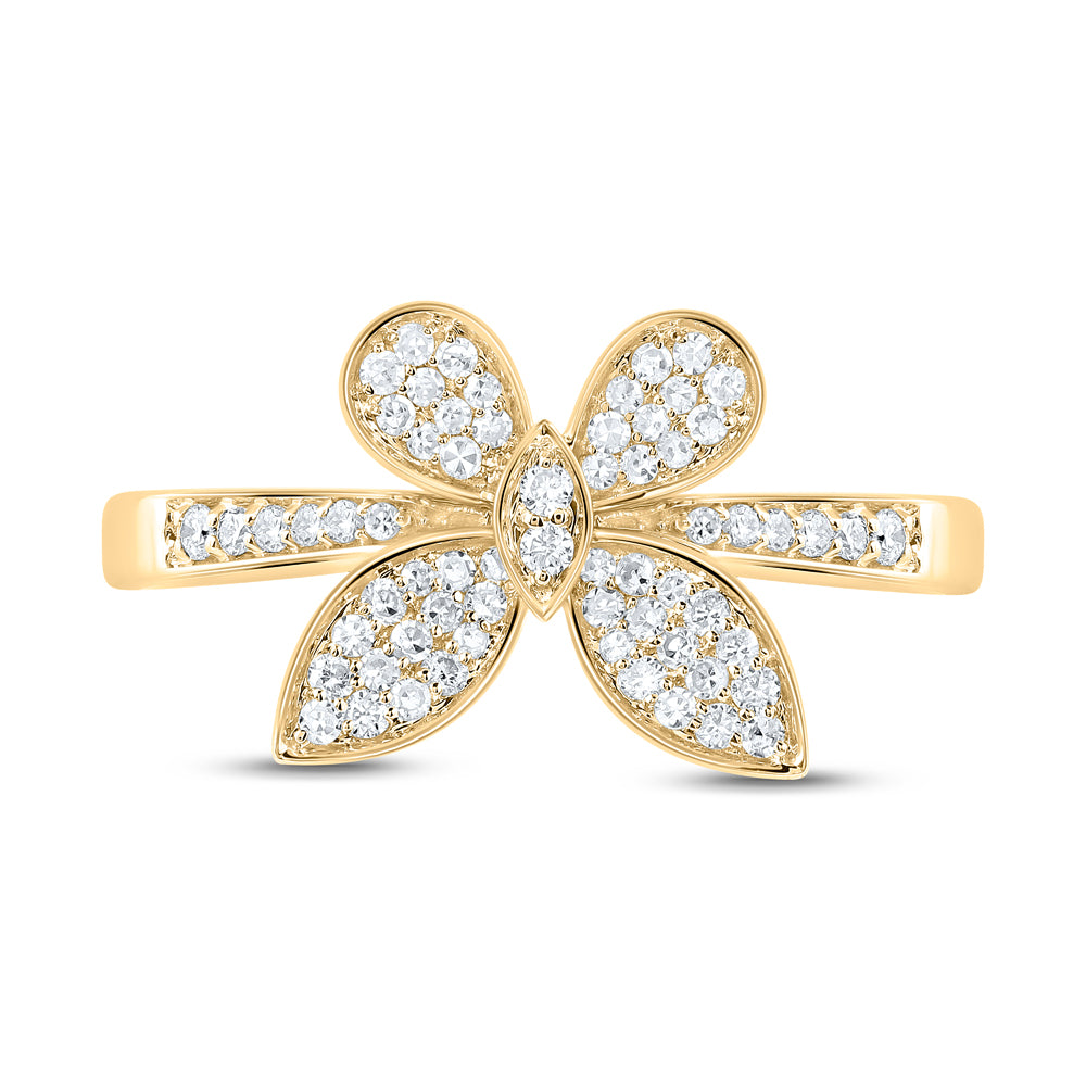 10kt Yellow Or White Or Rose Gold 1/3 Ctw Dia Nk Butterfly Fashion Ring