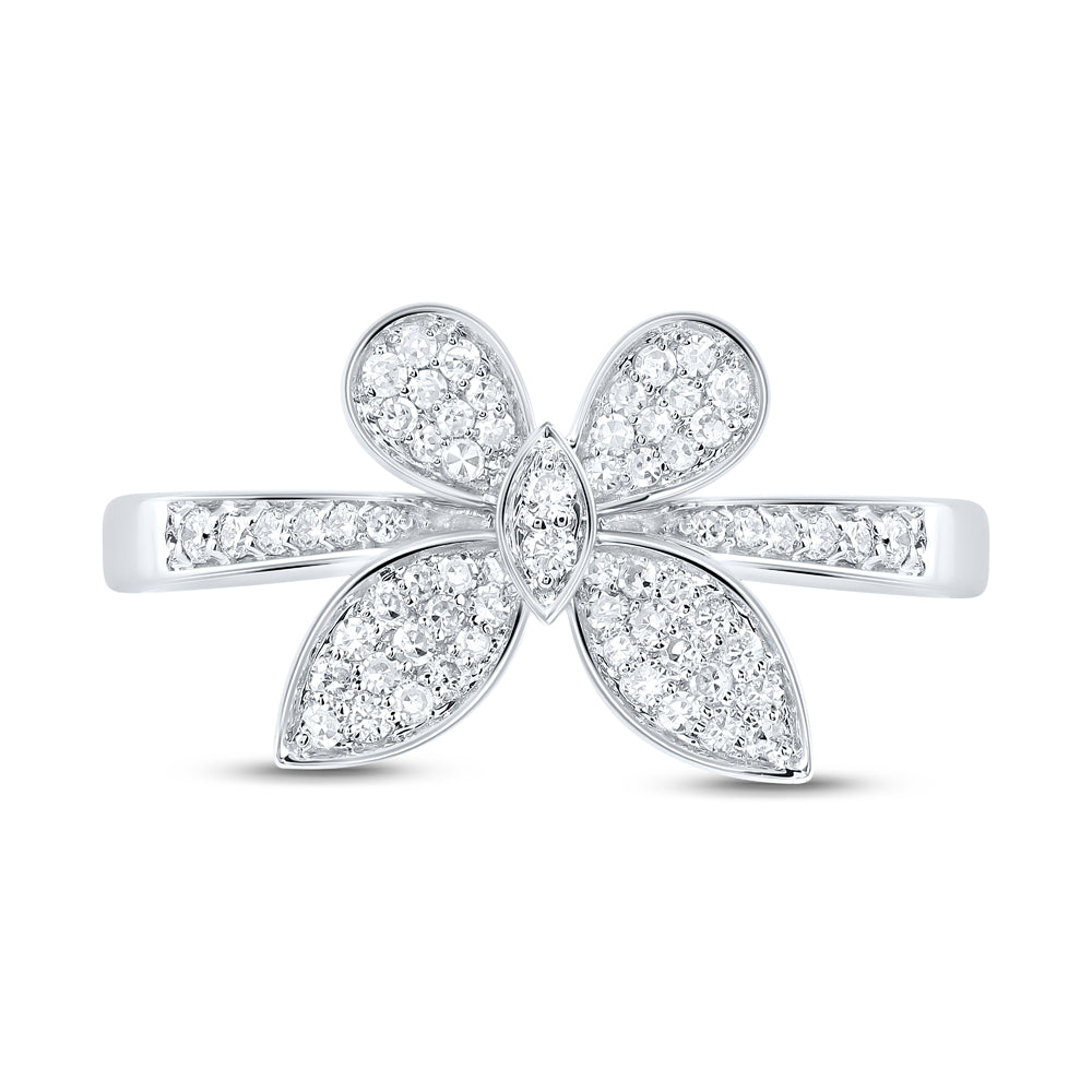 10kt Yellow Or White Or Rose Gold 1/3 Ctw Dia Nk Butterfly Fashion Ring