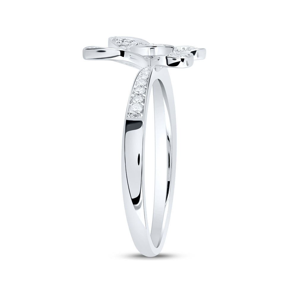 10kt Yellow Or White Or Rose Gold 1/3 Ctw Dia Nk Butterfly Fashion Ring