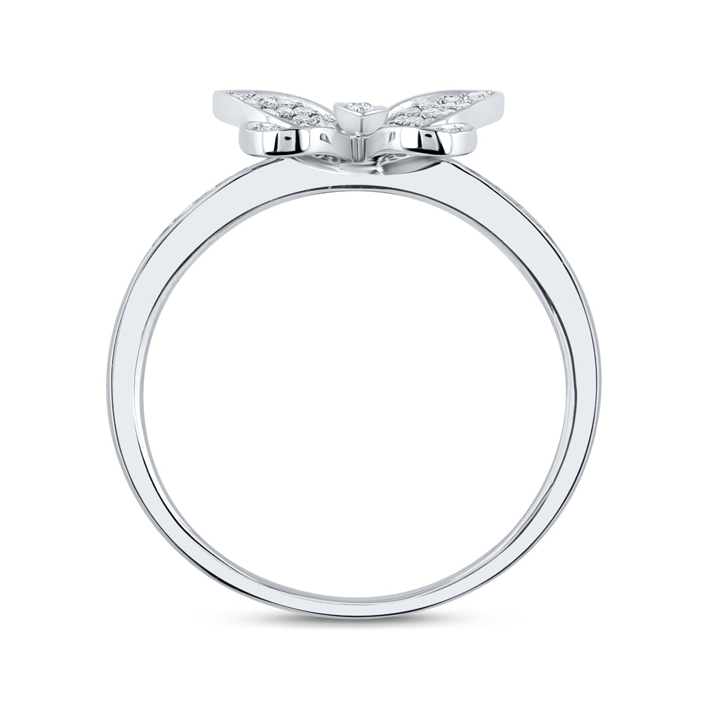 10kt Yellow Or White Or Rose Gold 1/3 Ctw Dia Nk Butterfly Fashion Ring