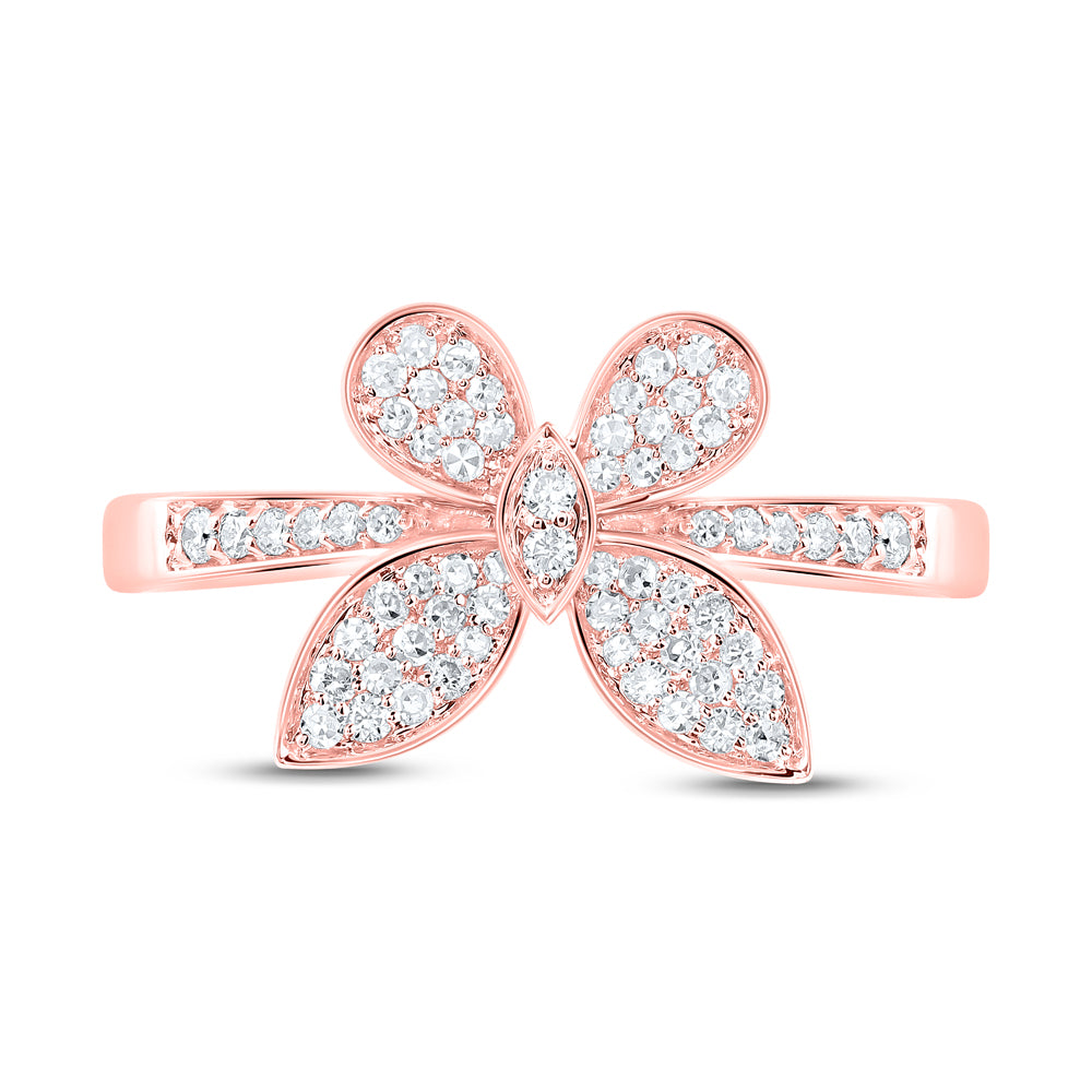 10kt Yellow Or White Or Rose Gold 1/3 Ctw Dia Nk Butterfly Fashion Ring