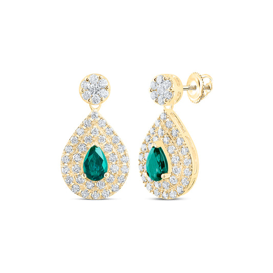 14kt Yellow Or White Or Rose Gold Diamond 6x4 Mm Pear Fashion Pear Earring