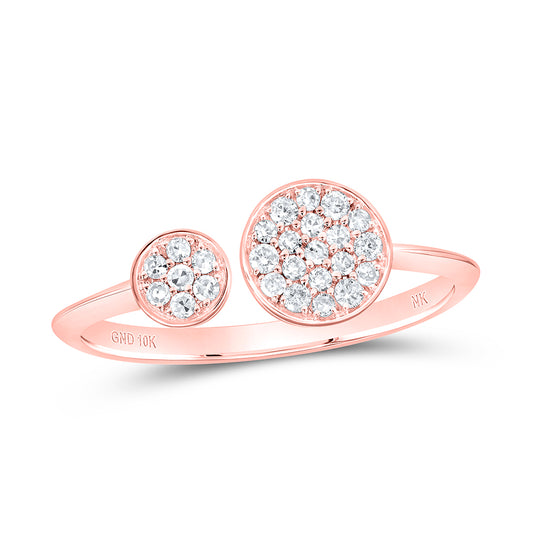 10kt Rose Gold 1/5 Cttw Wedding Engagement Anniversary Diamond Ring, Women Size: 5-9