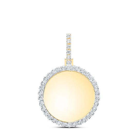10kt Yellow Gold 1/8 Cttw Diamond Fanuk Memory Round Shape Pendant