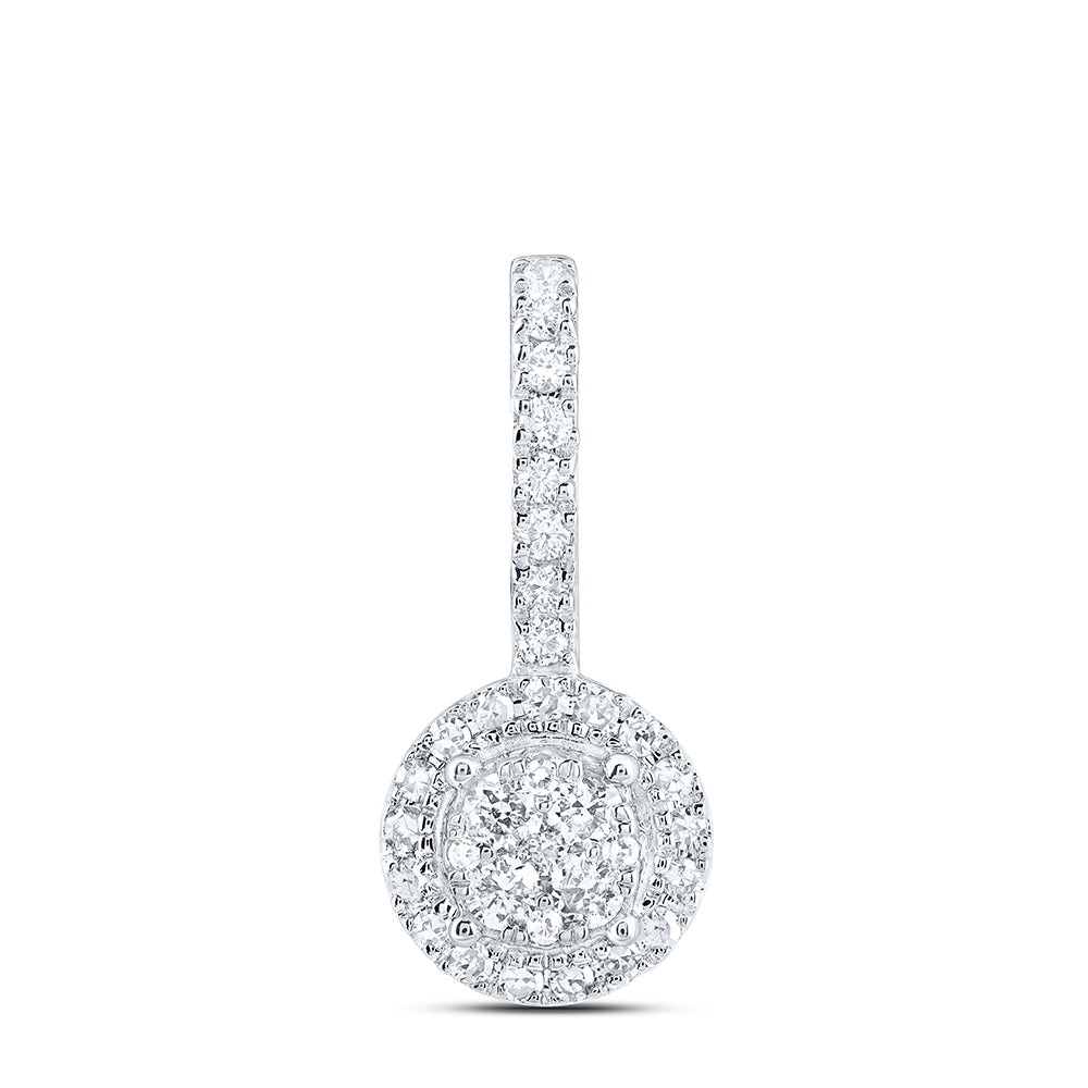 10kt Yellow Or White Gold Diamond Fashion Round Pendant