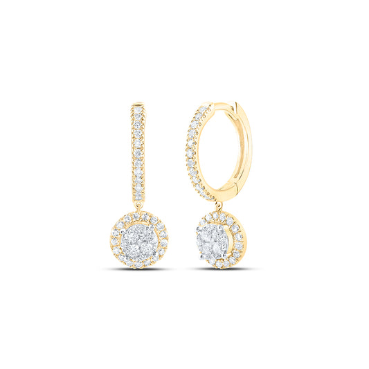 10kt Yellow Or White Gold Natural Diamond Fashion Dangling Earring