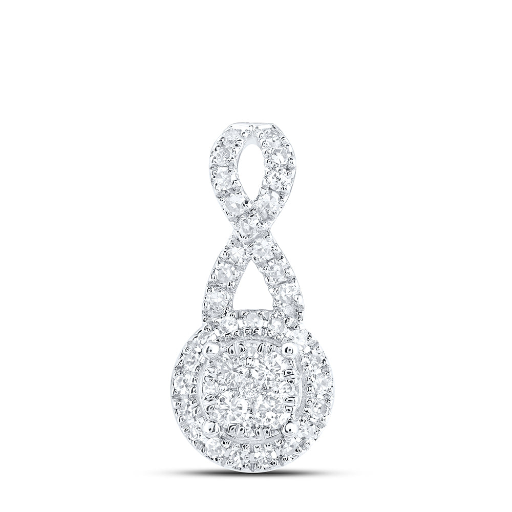 10kt Yellow Or White Gold Diamond Fashion Round Pendant