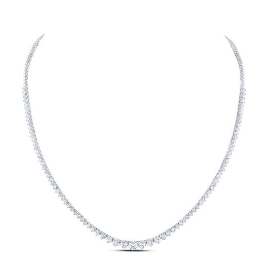 14kt White Gold 6 1/4 Cttw Diamond Fashion Necklace -, Length: 17 Inch
