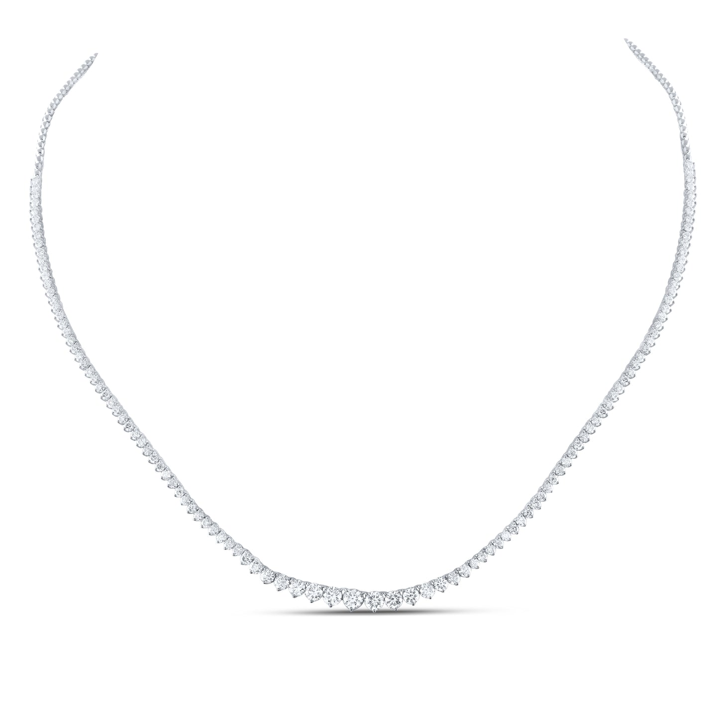 14kt White Gold 3 3/4 Cttw Diamond Fashion Necklace -, Length: 17 Inch