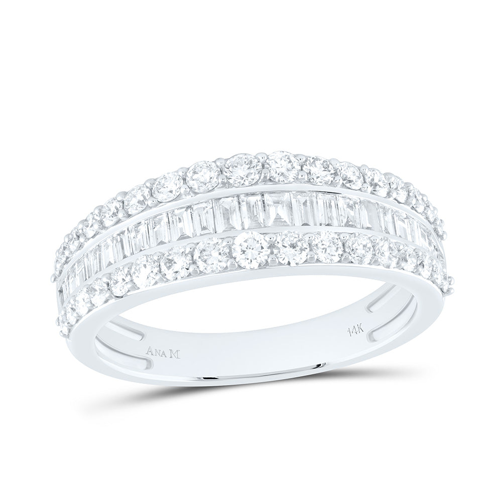14kt White Gold 1 Cttw Diamond Ana M Wedding Engagement Fashion Band, Women Size: 5-9