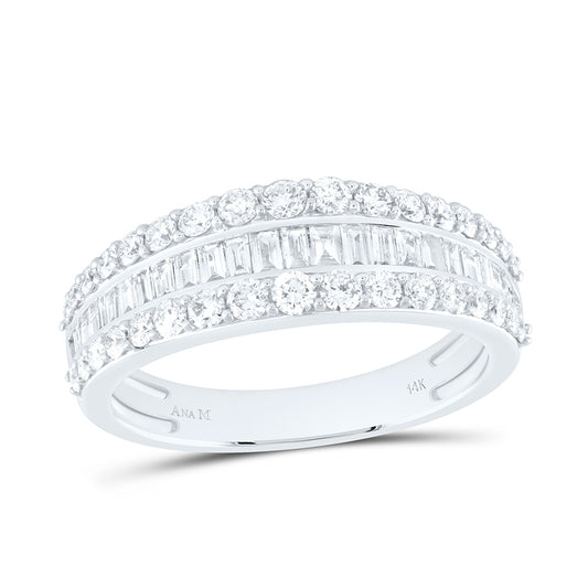 14kt White Gold 1 Cttw Diamond Ana M Wedding Engagement Fashion Band, Women Size: 5-9
