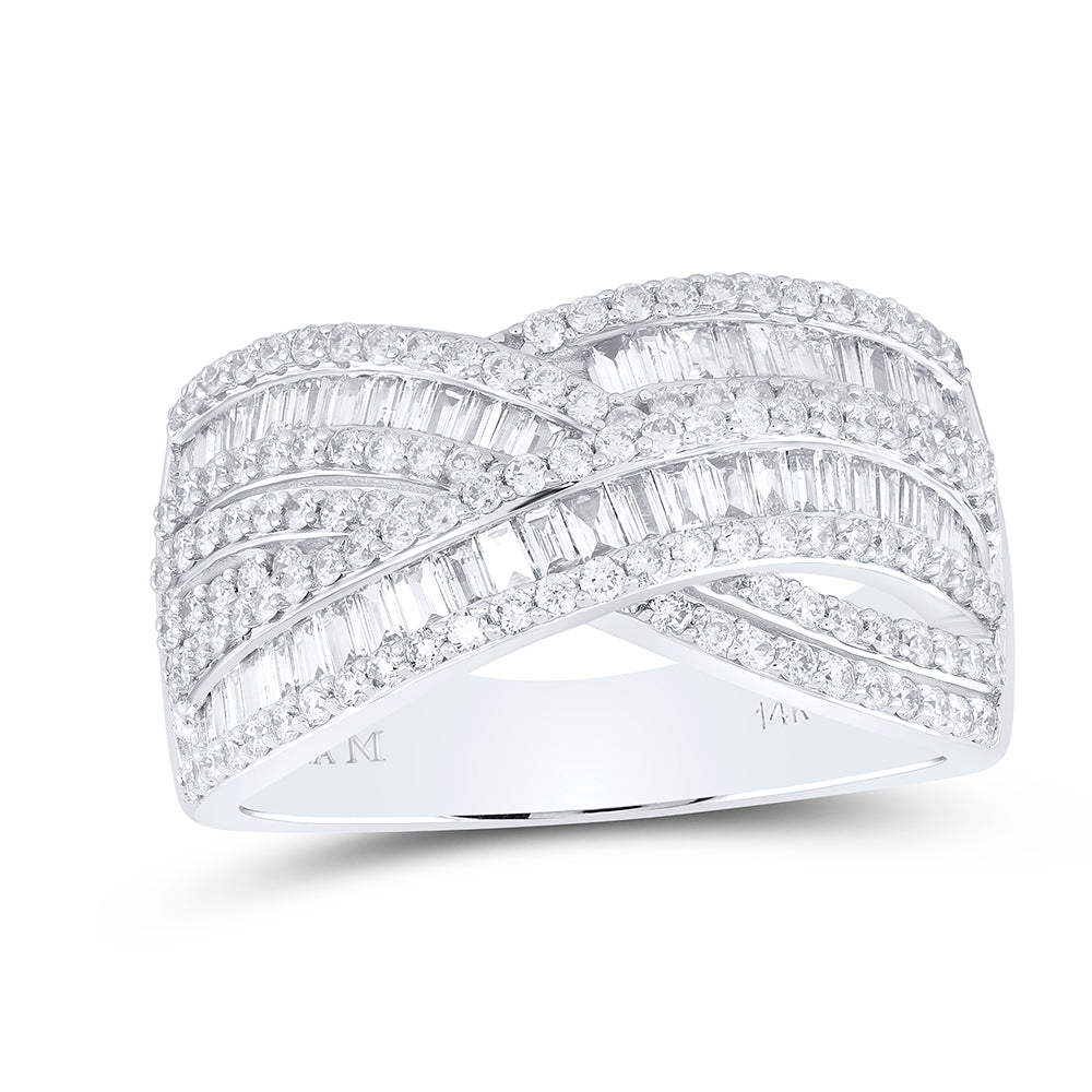 14kt White Gold 1 1/4 Cttw Diamond Ana M Wedding Engagement Fashion Band, Women Size: 5-9