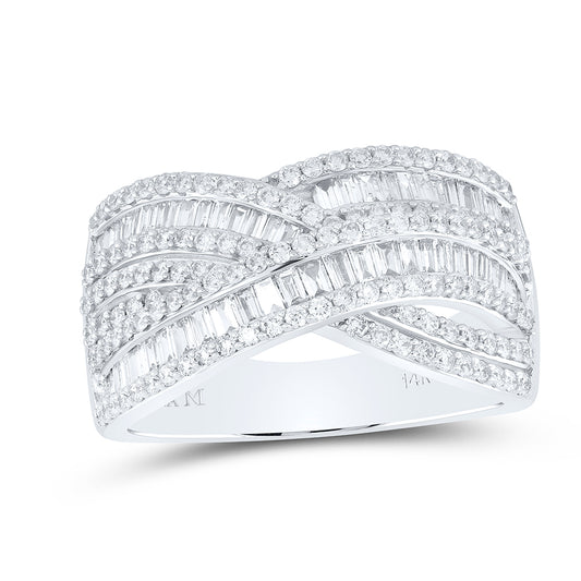 14kt White Gold 1 1/4 Cttw Diamond Ana M Wedding Engagement Fashion Band, Women Size: 5-9
