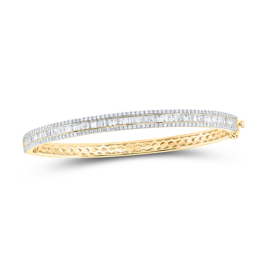 14kt Yellow Or White Gold Diamond Ana M Fashion Bangle (60x48mm)