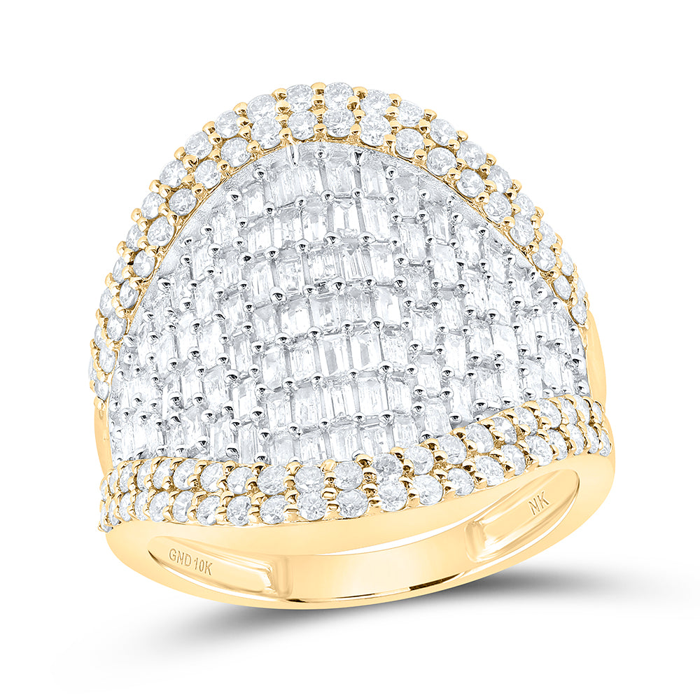 10kt Yellow Gold 1 3/4 Cttw  Diamond Ladies Bridal Wedding Engagement Anniversary Ring, Women Size: 5-9