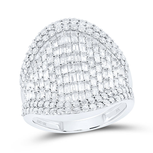 10kt White Gold 1 3/4 Cttw  Diamond Ladies Bridal Wedding Engagement Anniversary Ring, Women Size: 5-9