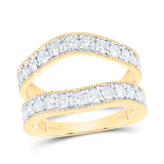 14kt Yellow Or White Gold Diamond Ana M Enhancer Wedding Engagement Anniversary Ring