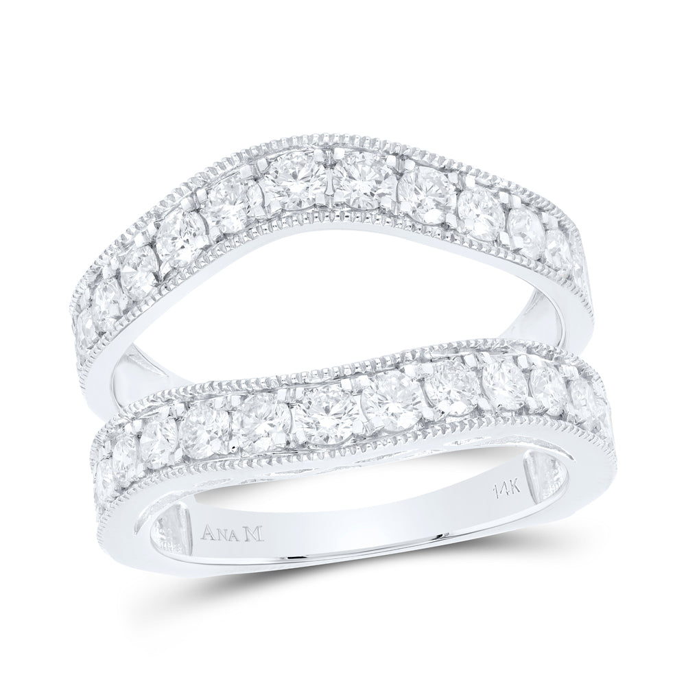 14kt Yellow Or White Gold Diamond Ana M Enhancer Wedding Engagement Anniversary Ring