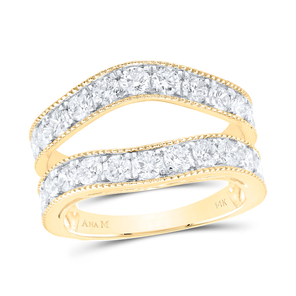 14kt Yellow Or White Gold Diamond Ana M Enhancer Wedding Engagement Anniversary Ring