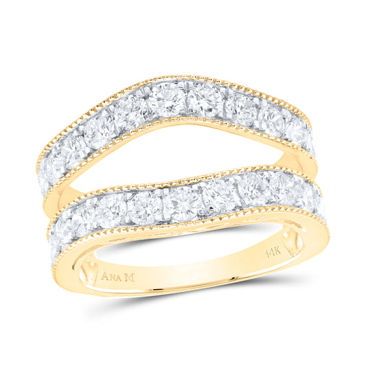 14kt Yellow Or White Gold Diamond Ana M Enhancer Wedding Engagement Anniversary Ring