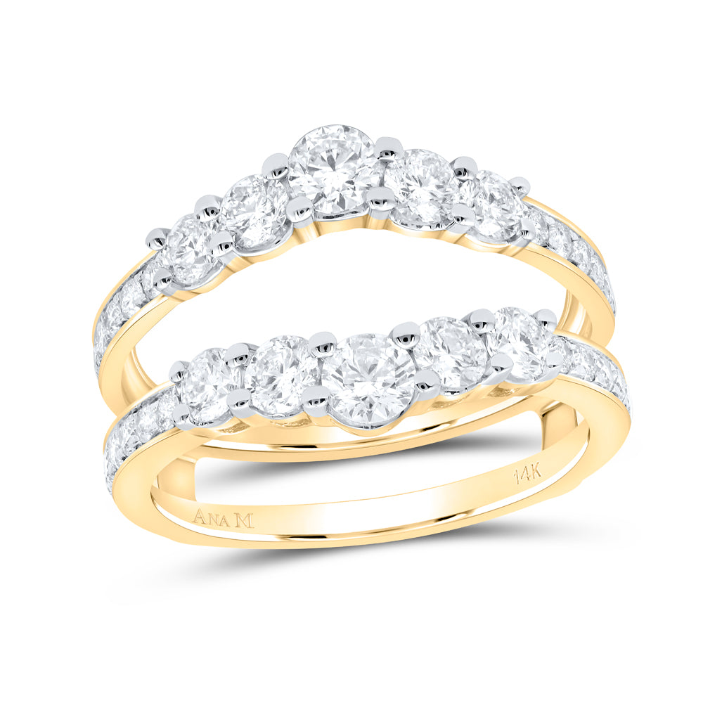 14kt Yellow Or White Gold Diamond Ana M Enhancer Wedding Engagement Anniversary Ring