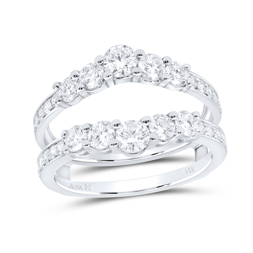 14kt Yellow Or White Gold Diamond Ana M Enhancer Wedding Engagement Anniversary Ring