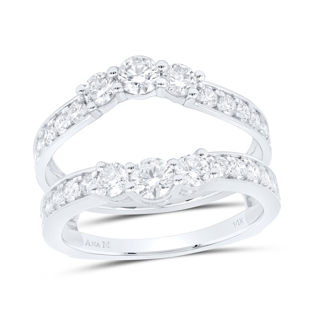 14kt White Gold 1 1/2 Cttw Diamond Ana M Wedding Engagement Anniversary Enhancer Ring, Women Size: 5-9