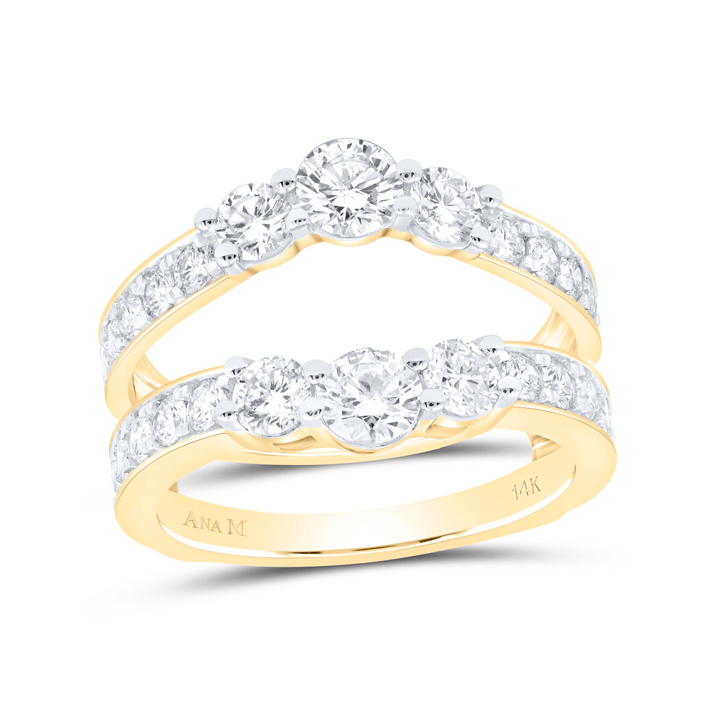 14kt Yellow Or White Gold Diamond Ana M Enhancer Wedding Engagement Anniversary Ring