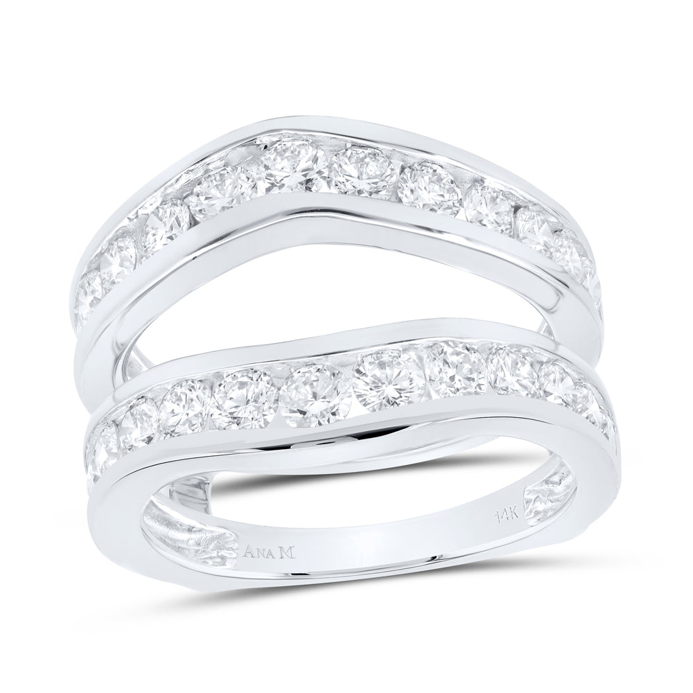 14kt Yellow Or White Gold Diamond Ana M Enhancer Wedding Engagement Anniversary Ring