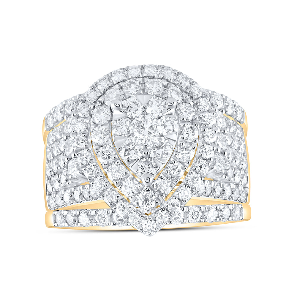 14kt Yellow Or White Gold Diamond Ana M Fashion Wedding Engagement Anniversary Bridal Set