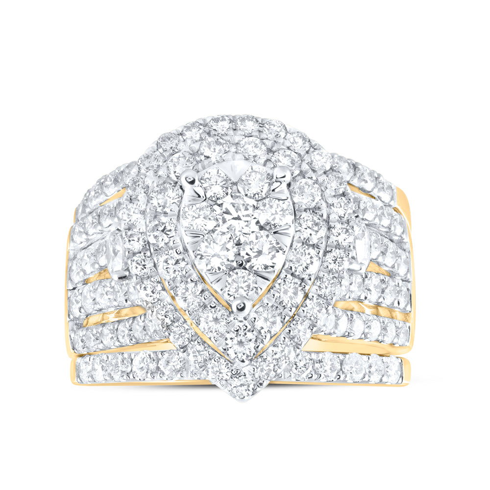 14kt Yellow Or White Gold Diamond Ana M Fashion Wedding Engagement Anniversary Bridal Set