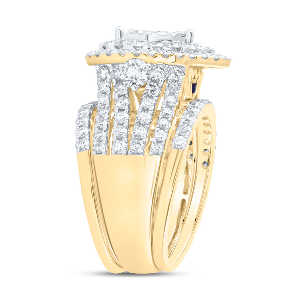 14kt Yellow Or White Gold Diamond Ana M Fashion Wedding Engagement Anniversary Bridal Set