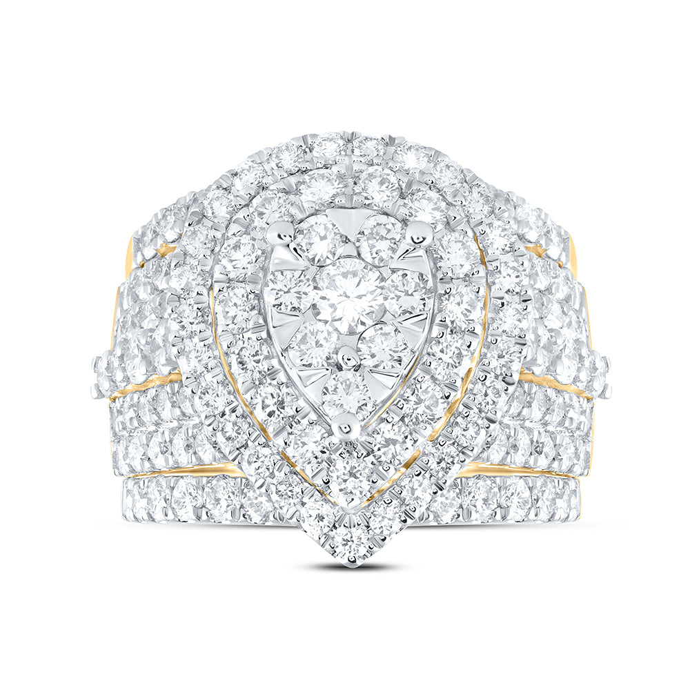 14kt Yellow Or White Gold Diamond Ana M Fashion Wedding Engagement Anniversary Bridal Set